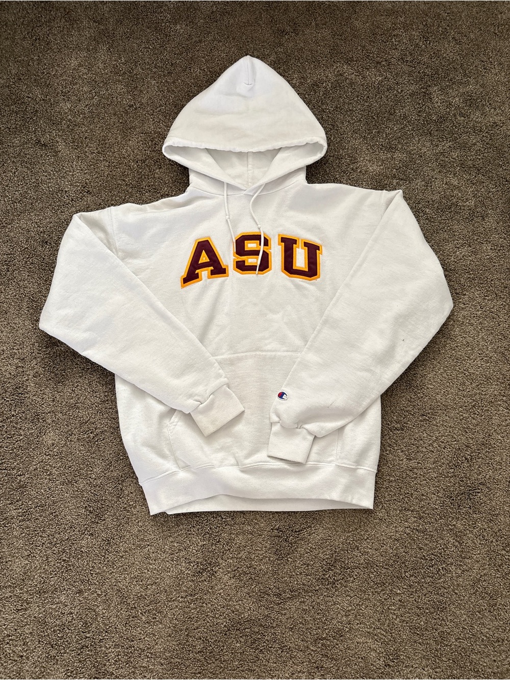 Champion Authentic Athletic Apparel White ASU Arizona State Hoodie